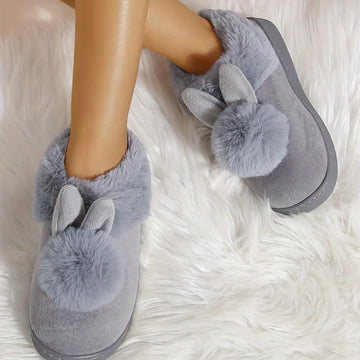 Cute Rabbit Plush Slippers - Soft, Warm, and Cozy Ladies Indoor Shoes for Home, Perfect for Relaxation and Lounging - Comfortable, Breathable, and Anti-Slip Sole Design Lady T Fashions