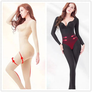 Shapewear Bodysuits Body Shapers Full Length Women Corrective Underwear Black Beige Slimming Clothing Thigh Slim - Lady T Fashions