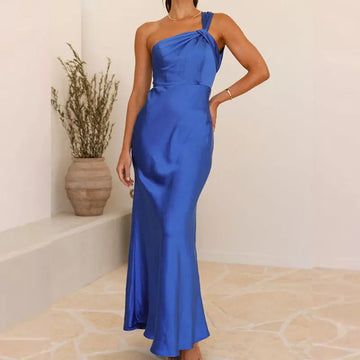 Sexy Backless Solid Color Dress Lady T Fashions