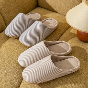 Unisex Home Slippers Soft Fur Slippers Warm Indoor Flat Slides Nonslip Couples Shoes Bedroom Light Slience Flats Autumn&Spring Lady T Fashions