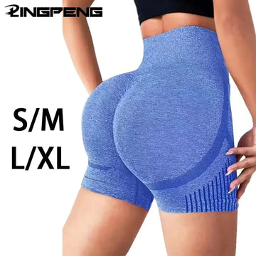 Women Yoga Shorts High Waist Workout Shorts Fitness Yoga Lift Butt Fitness Ladies Yoga Gym Running Short Pants Sportswear - Lady T Fashions