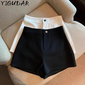 Women Shorts Black pants Women Harajuku Elegance High Waisted A Line Slim Casual Hot Girl Sexy Shorts biker shorts women - Lady T Fashions