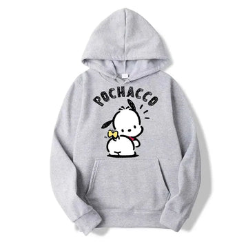 Men Women Tops Outerwears Blouse Hoodies Harajuku Funny Sweatshirts Pochacco Yellow Hoodies Fashion Leisure Stylish Streetwear - Lady T Fashions