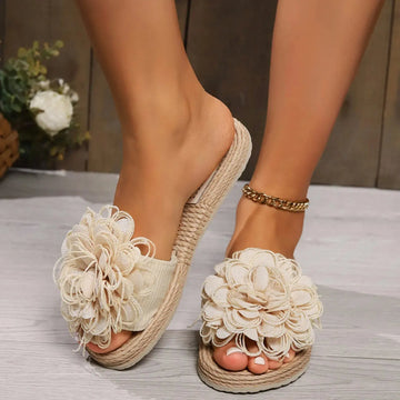 High Heel Sandals for Women Size 9 Women Shoes Comfortable Flat Slippers Fashionable Flower Sandals for Women Dressy Summer Heel - Lady T Fashions