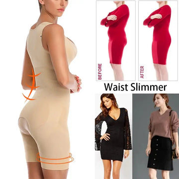 Shapewear Women Full Body Shaper Slimming Bodysuit Open Crotch Corset Waist Trainer Shaping Underwear Butt Lifter Lingerie Fajas - Lady T Fashions
