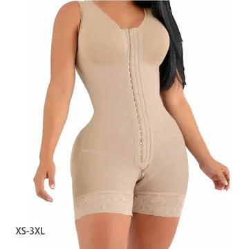 Full Body Shaper High Compression Shapewear Girdle With Brooches Bust For Postpartum Slimming Sheath Belly Fajas Colombianas - Lady T Fashions