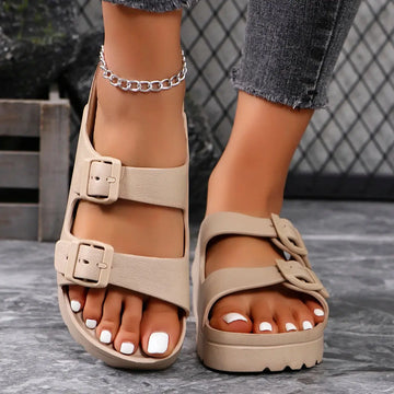 Summer Women's Platform Shoes Open Toe Flats Women's Slippers Outdoor Plus Size Casual Slippers for Women Zapatos Mujer Lady T Fashions
