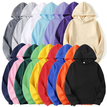 Men's Women's Hoodies Spring Autumn Winter Casual Hoodies Sweatshirts Unisex Tops Solid Color Hoodie Sweatshirt Male - Lady T Fashions