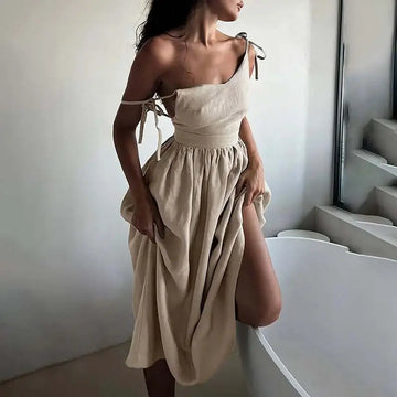 Maxi Dresses For Women Sexy Casual V Neck Spaghetti Strap Long Summer Sundress Lady T Fashions