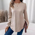 Women's Crew Neck Casual Long Sleeve Shirt Lady T Fashions