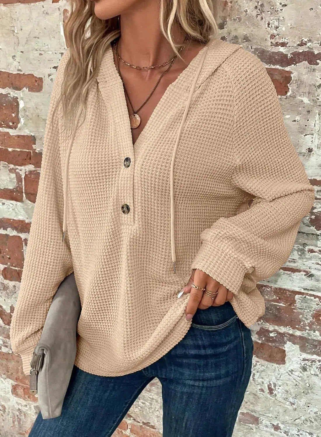 V-neck Long Sleeve Pullover Leisure Sports Sweater Lady T Fashions