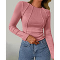 Women Long Sleeve T Shirts Crewneck Slim Fit Tops Going Out Fall Fashion Basic Tee Lady T Fashions