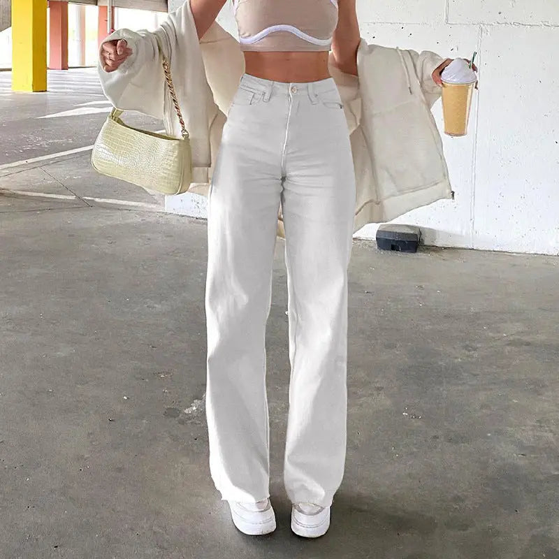 Spice Girl Style High Waist Slim Jeans Bell Bottoms Lady T Fashions