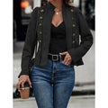 Women's Faux Suede Blazer - Long Sleeve Notch Lapel Open Front Jacket, Casual Business Office Blazer Lady T Fashions