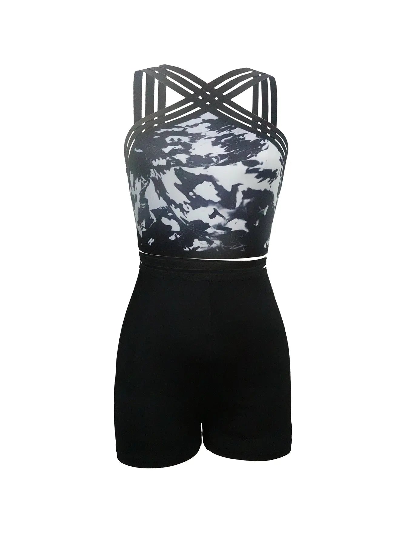 Ladies' Printed One-piece Cross Fashion Jumpsuit Lady T Fashions