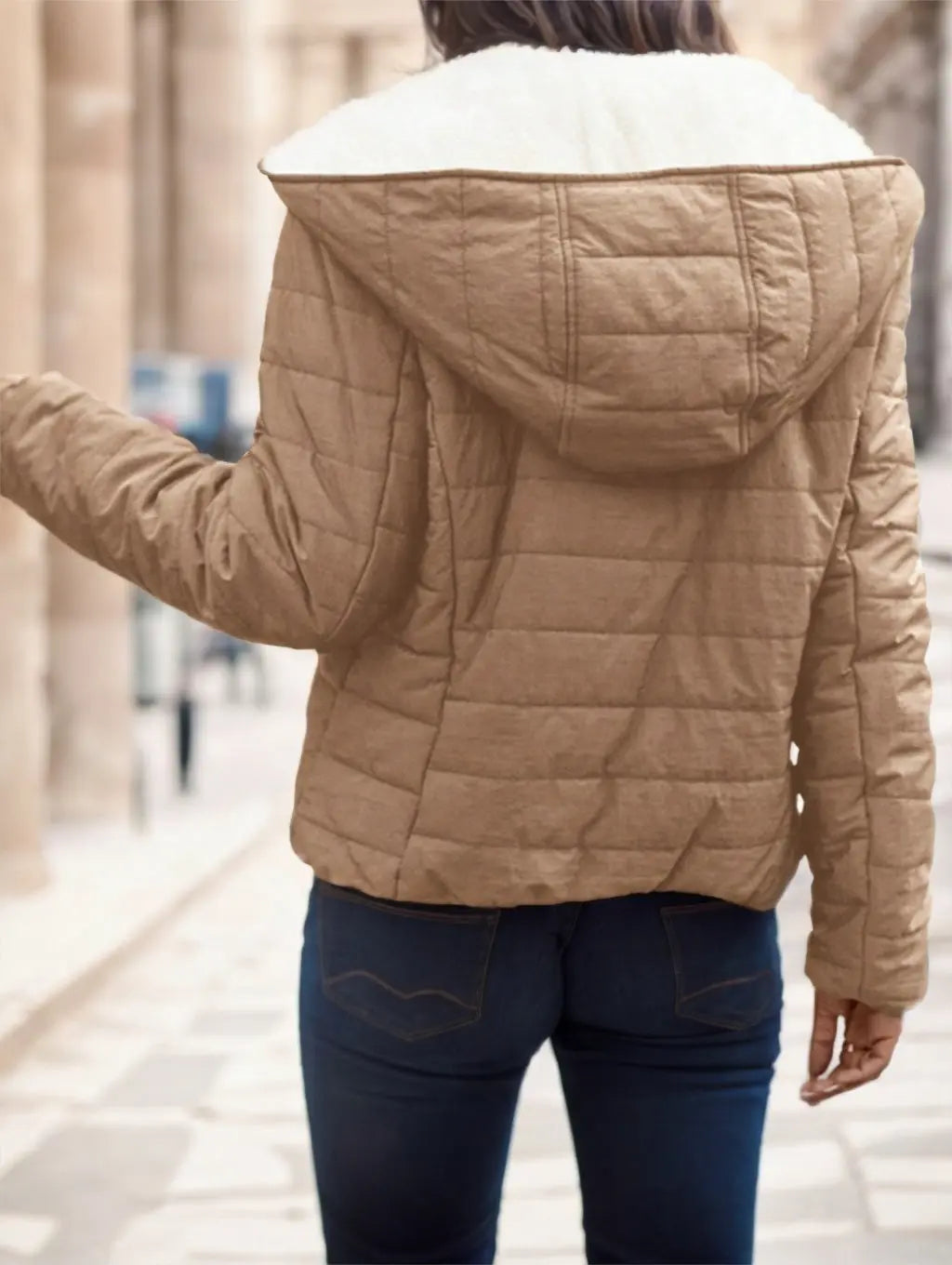 Black Casual Street Style Lightweight Warm Short Women Padded Coat Lady T Fashions