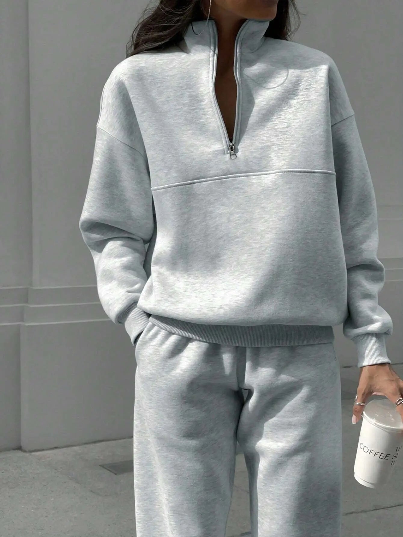 Long-sleeved Sports Sweatshirt Suit Fashion Stand-up Collar Zip-up Top And Elastic Band Trousers With Pocket Srping Fall Clothing For Women Lady T Fashions