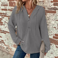 V-neck Long Sleeve Pullover Leisure Sports Sweater Lady T Fashions