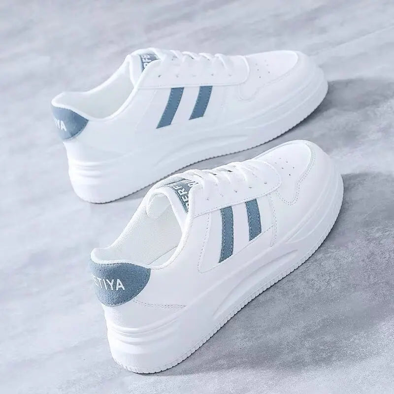 Women's All-matching Casual Sports Leather Summer White Sneakers Internet Celebrity Lady T Fashions