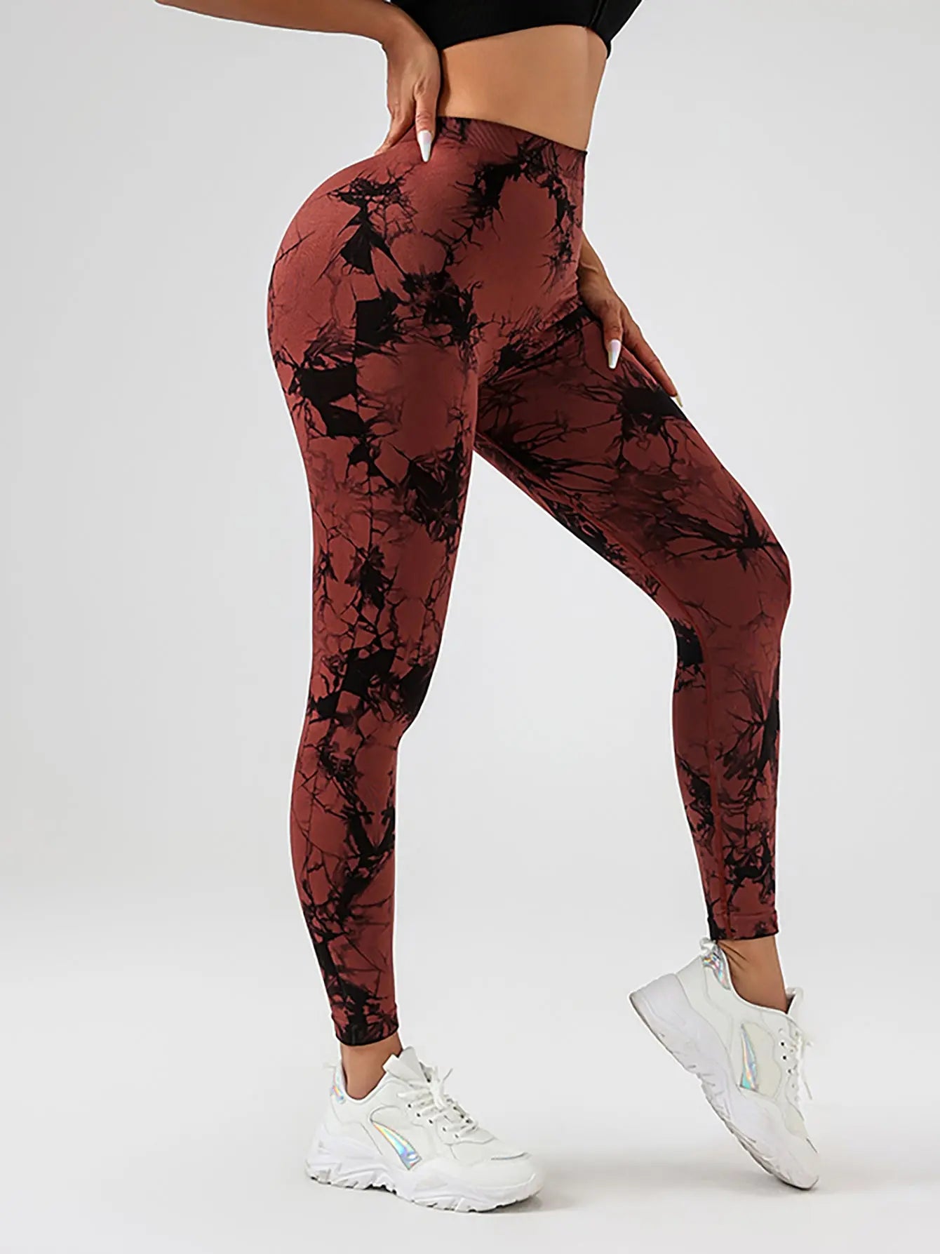 Tie Dye Slimming Yoga Leggings, Butt Lifting High Stretch Casual Fitness Yoga Pants, Women's Activewear Lady T Fashions