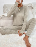 Fashion Casual Long Sleeve Split Irregular Round-neck Shirt Trousers Suit Lady T Fashions