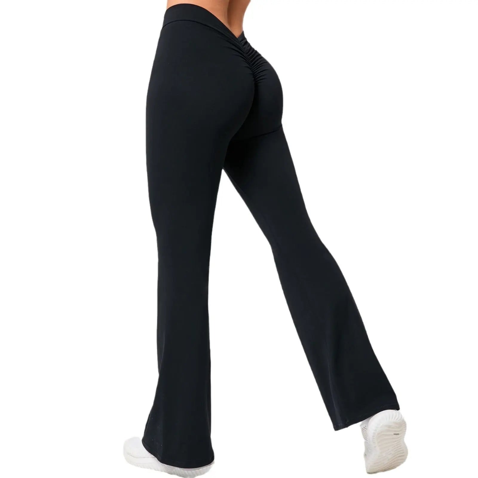 Ladies' Hip Lifting Yoga V Waist Bell-bottom Pants Lady T Fashions