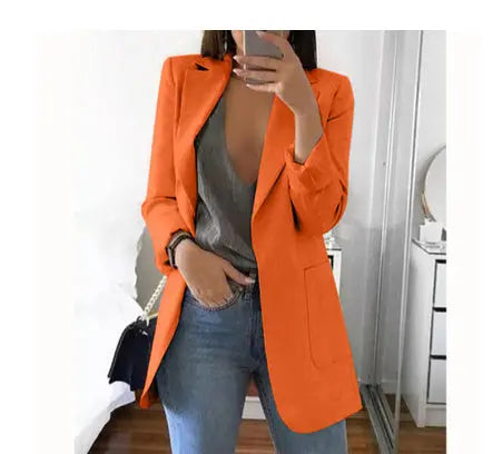 Lapel Slim Cardigan Temperament Blazer Lady T Fashions