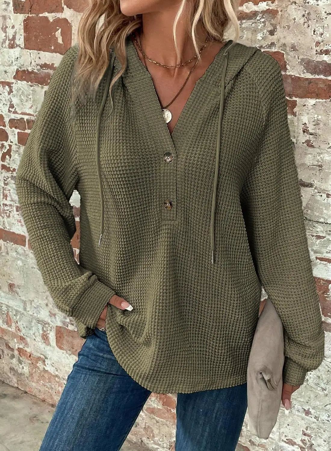 V-neck Long Sleeve Pullover Leisure Sports Sweater Lady T Fashions