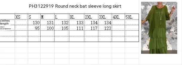 Women's Fashion Temperament Crew Neck Batwing Sleeve Dress null