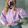 European And American Casual Women's Solid Color Hoodies Lady T Fashions