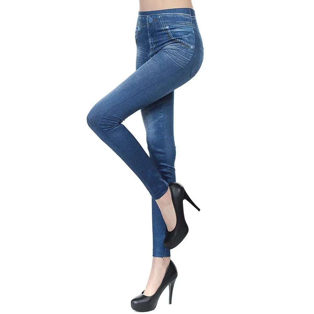High Waisted Jeggings - Denim Leggings Lady T Fashions
