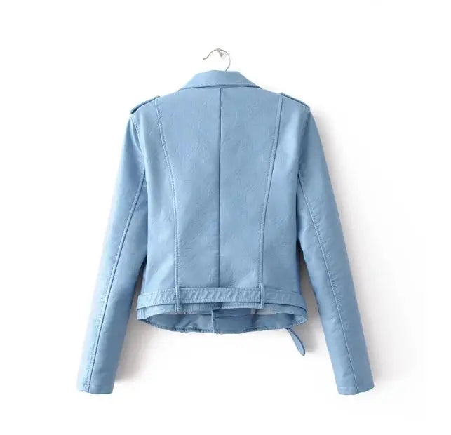 autumn and winter women's clothing coat Korean version of the Korean version of women's leather jacket fashion women's clothing wholesale Lady T Fashions