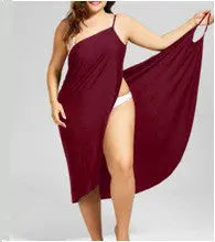 Plus size suspenders beach skirt Lady T Fashions