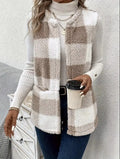 Loose Plaid Coat Lady T Fashions