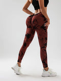 Tie Dye Slimming Yoga Leggings, Butt Lifting High Stretch Casual Fitness Yoga Pants, Women's Activewear Lady T Fashions