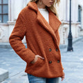 Loose Lapel Fluffy Coat Winter Button Jacket Cardigan Outwear For Women Clothing Lady T Fashions