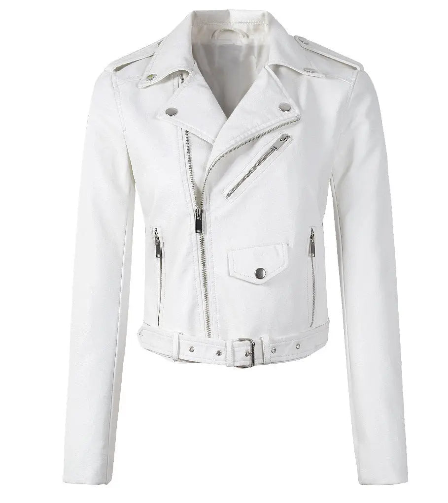 autumn and winter women's clothing coat Korean version of the Korean version of women's leather jacket fashion women's clothing wholesale Lady T Fashions