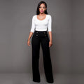 Double breasted flared pants Lady T Fashions