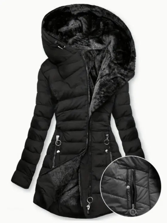Zip-up Hoodie Puffy Coat Lady T Fashions