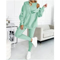 Women's Solid Color Vest Hoodie And Pants Set Lady T Fashions