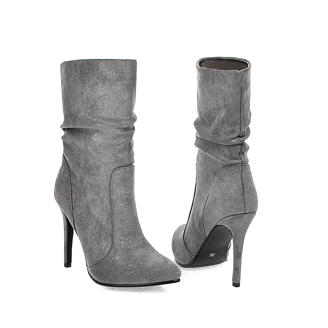 Sexy Stiletto Plus Size Low-Top Women's Boots Lady T Fashions