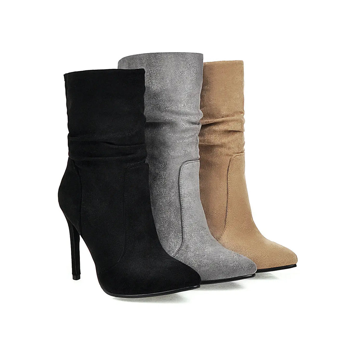 Sexy Stiletto Plus Size Low-Top Women's Boots Lady T Fashions