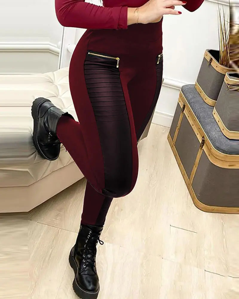 European And American Women's New Black Trousers Lady T Fashions