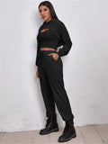 European And American Sports Hooded Sweater Three-piece Street Sports Lady T Fashions
