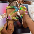 Women Summer Flat Bling Slippers Transparent Soft Jelly Shoes Female Flip Flops Sandals Outdoor Beach Ladies Slides Plus Size Lady T Fashions