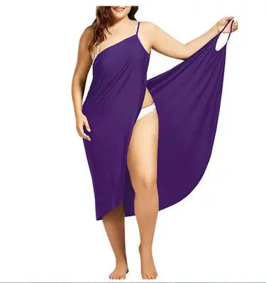 Plus size suspenders beach skirt Lady T Fashions