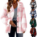 Women's Fashion Jacket Button Plush Coat Lady T Fashions