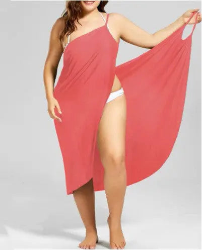 Plus size suspenders beach skirt Lady T Fashions