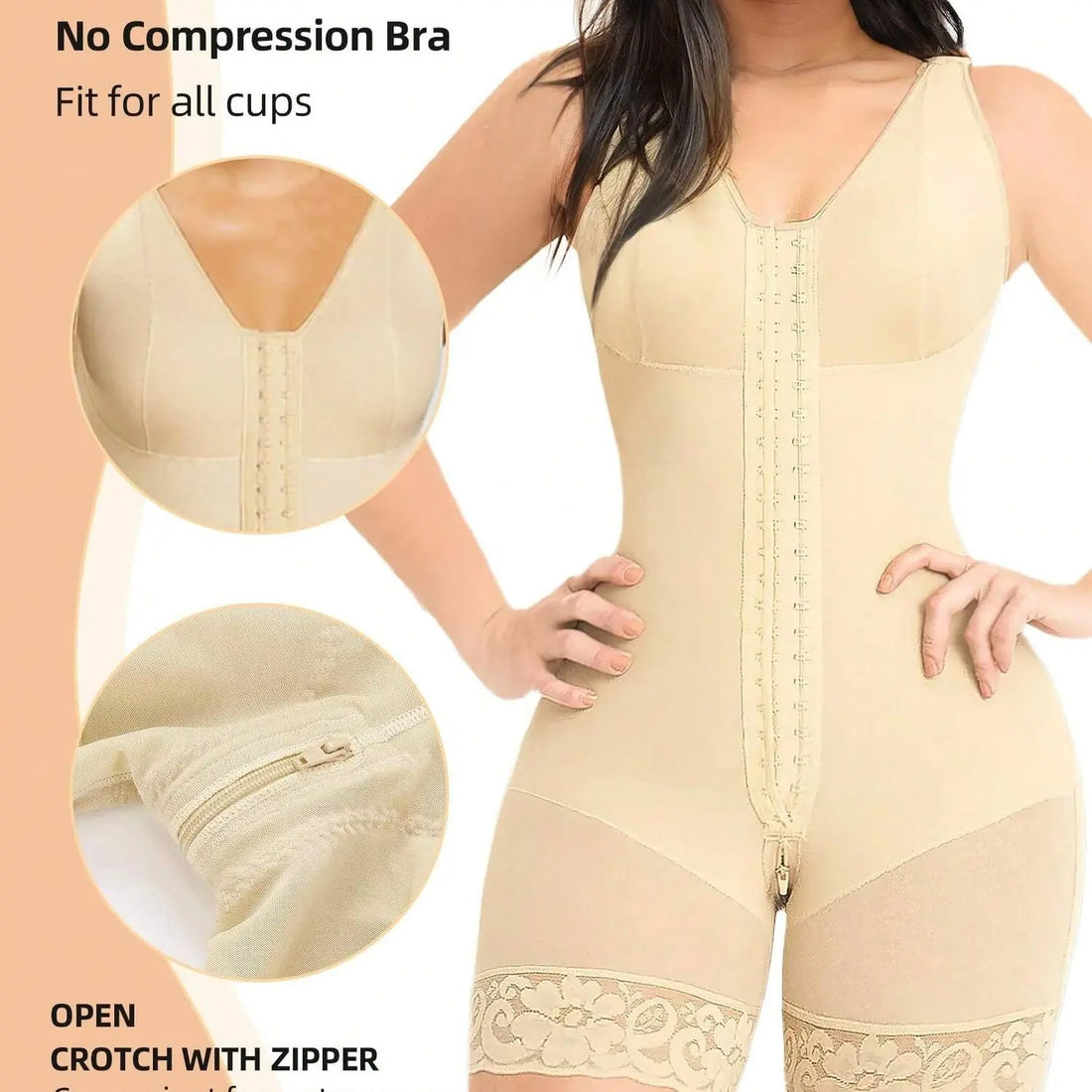 Fajas Colombianas Women's Shapewear, Full Body Sculpting After Abdominal Control, Hip Lifter With Zipper Crotch, Women's Fitness Set,- Prohibition Of Selling On The Amazon Platform Lady T Fashions