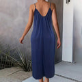Women's Casual Summer Spaghetti Straps Maxi Dress With Pockets Loose Fit Long Dress Lady T Fashions